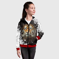 Толстовка на молнии детская Год тигра2022, цвет: 3D-красный — фото 2