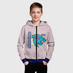 Толстовка на молнии детская Mr Beast Japan Full Print, цвет: 3D-синий — фото 2