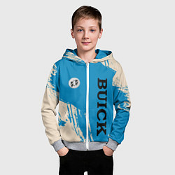 Толстовка на молнии детская Buick Logo emblem, цвет: 3D-меланж — фото 2