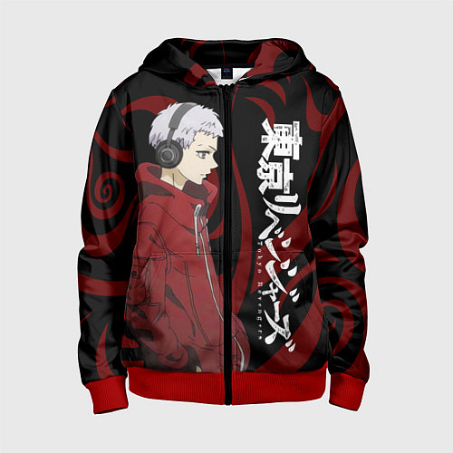 Детская толстовка на молнии ТАКАШИ МИЦУЯ ТОСВА / 3D-Красный – фото 1