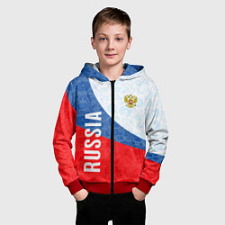 Толстовка на молнии детская RUSSIA SPORT STYLE РОССИЯ СПОРТИВНЫЙ СТИЛЬ, цвет: 3D-красный — фото 2