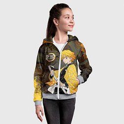 Толстовка на молнии детская ТОМИОКА SLAYER КЛИНОК, цвет: 3D-меланж — фото 2