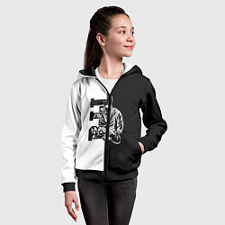 Толстовка на молнии детская BJJ, цвет: 3D-черный — фото 2