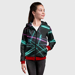 Толстовка на молнии детская Лазерная композиция, цвет: 3D-красный — фото 2