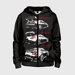 Толстовка на молнии детская NISSAN 300 ZX 350Z 370Z JDM STYLE, цвет: 3D-черный