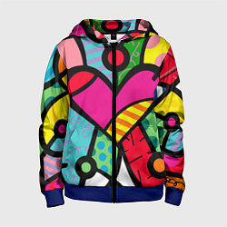 Толстовка на молнии детская Ромеро Бритто Арт, цвет: 3D-синий