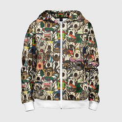 Толстовка на молнии детская Ничоси - Nichosi, цвет: 3D-белый