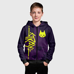 Толстовка на молнии детская Stray, цвет: 3D-черный — фото 2