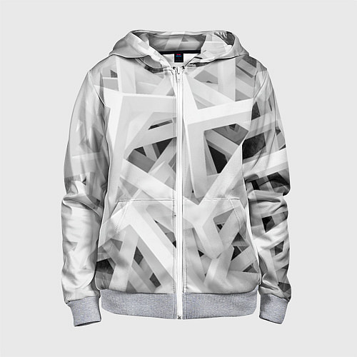 Детская толстовка на молнии БЕЛЫЙ АРХИТЕКТОР / 3D-Меланж – фото 1