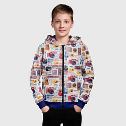 Толстовка на молнии детская Рок Музыкант, цвет: 3D-синий — фото 2