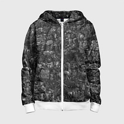 Толстовка на молнии детская Elysium art, цвет: 3D-белый