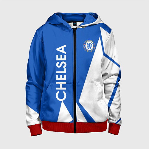 Детская толстовка на молнии Челси спорт / 3D-Красный – фото 1