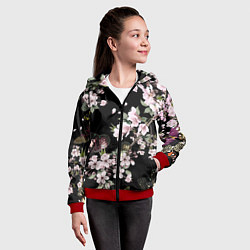 Толстовка на молнии детская Краски весны, цвет: 3D-красный — фото 2