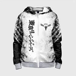 Толстовка на молнии детская Токийские мстители Tokyo Revengers logo, цвет: 3D-меланж