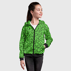 Толстовка на молнии детская Кинза, цвет: 3D-черный — фото 2