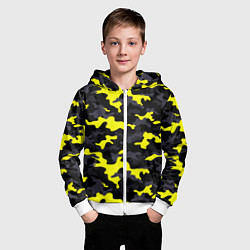 Толстовка на молнии детская Black Camo, цвет: 3D-белый — фото 2