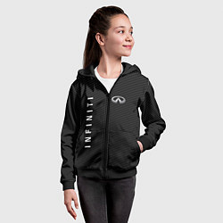 Толстовка на молнии детская Infinity карбон, цвет: 3D-черный — фото 2