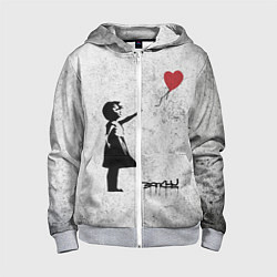 Толстовка на молнии детская Бэнкси Всегда есть надежда There is Always Hope Ba, цвет: 3D-меланж
