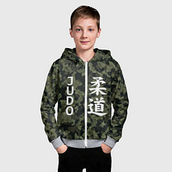 Толстовка на молнии детская JUDO МИЛИТАРИ, цвет: 3D-меланж — фото 2