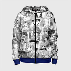 Толстовка на молнии детская Toradora pattern, цвет: 3D-синий