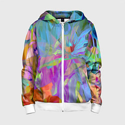 Толстовка на молнии детская Abstract color pattern Summer 2022, цвет: 3D-белый