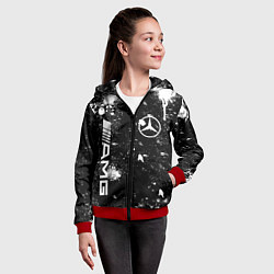 Толстовка на молнии детская МЕРСЕДЕС БЕНЗ MERCEDES, цвет: 3D-красный — фото 2