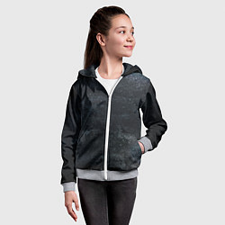 Толстовка на молнии детская Темная текстура, цвет: 3D-меланж — фото 2