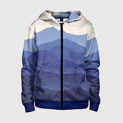 Толстовка на молнии детская Нежность Природа, цвет: 3D-синий