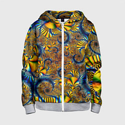 Детская толстовка на молнии FRACTAL COLOR PATTERN