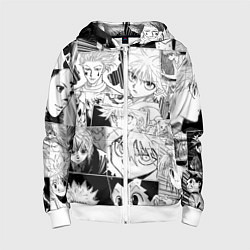 Толстовка на молнии детская Hunter x Hunter pattern, цвет: 3D-белый