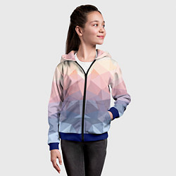 Толстовка на молнии детская Полигональная свежесть 2022, цвет: 3D-синий — фото 2