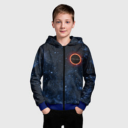 Толстовка на молнии детская Stellaris Black Hole Logo, цвет: 3D-синий — фото 2