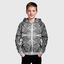 Толстовка на молнии детская Надёжная листовая броня Reliable sheet armor, цвет: 3D-меланж — фото 2