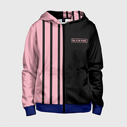 Толстовка на молнии детская BLACKPINK HALF BLACK-PINK MINI LOGO, цвет: 3D-синий