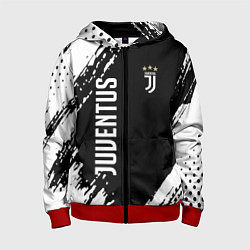 Толстовка на молнии детская Fc juventus фс ювентус, цвет: 3D-красный