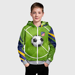 Толстовка на молнии детская Atletico madrid Мяч, цвет: 3D-меланж — фото 2
