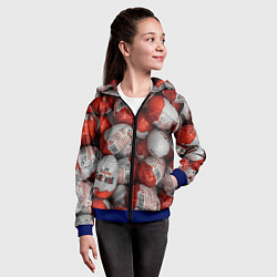 Толстовка на молнии детская Фон из киндер сюрприз, цвет: 3D-синий — фото 2