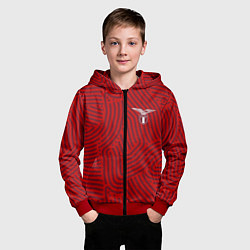 Толстовка на молнии детская Lazio отпечатки, цвет: 3D-красный — фото 2
