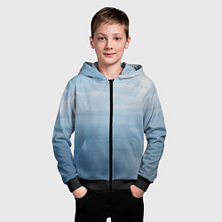 Толстовка на молнии детская Крымское море, цвет: 3D-черный — фото 2