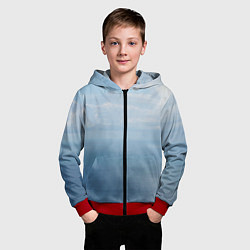 Толстовка на молнии детская Крымское море, цвет: 3D-красный — фото 2