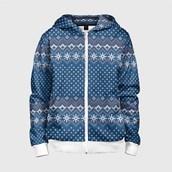 Детская толстовка на молнии Вязанный стиль - классика