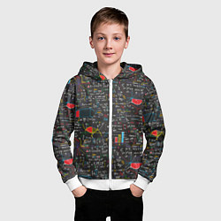 Толстовка на молнии детская Шпаргалка по математике с формулами, цвет: 3D-белый — фото 2