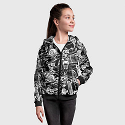 Толстовка на молнии детская JDM Pattern, цвет: 3D-черный — фото 2