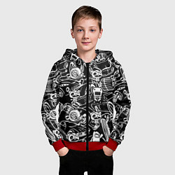 Толстовка на молнии детская JDM Pattern, цвет: 3D-красный — фото 2