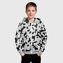 Толстовка на молнии детская Далматин - текстура, цвет: 3D-меланж — фото 2