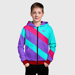 Толстовка на молнии детская Аля восьмидесятые FIRM, цвет: 3D-красный — фото 2