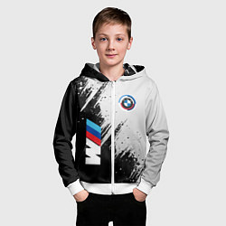 Толстовка на молнии детская BMW - м комплектация, цвет: 3D-белый — фото 2