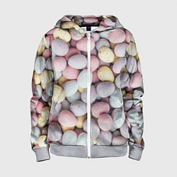 Детская толстовка на молнии Абстрактное множество чистых и светлых камней
