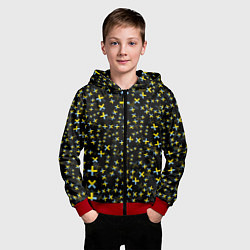 Толстовка на молнии детская TXT pattern logo, цвет: 3D-красный — фото 2