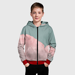 Толстовка на молнии детская Облака и небо, цвет: 3D-красный — фото 2